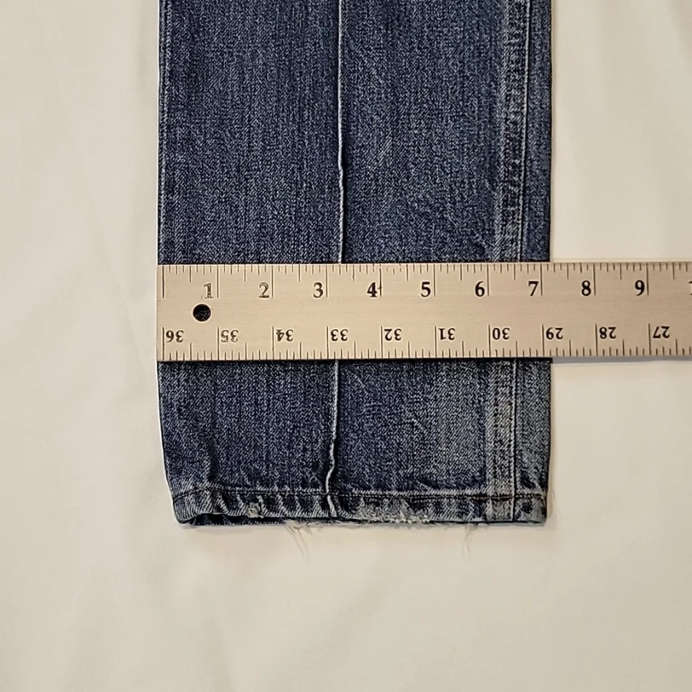 Citizens of humanity Gia ankle straight leg size 25 indigo blue pin tuck rigid - Picture 13 of 16